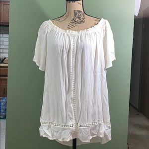 NEW W/ TAGS Off the shoulder white blouse